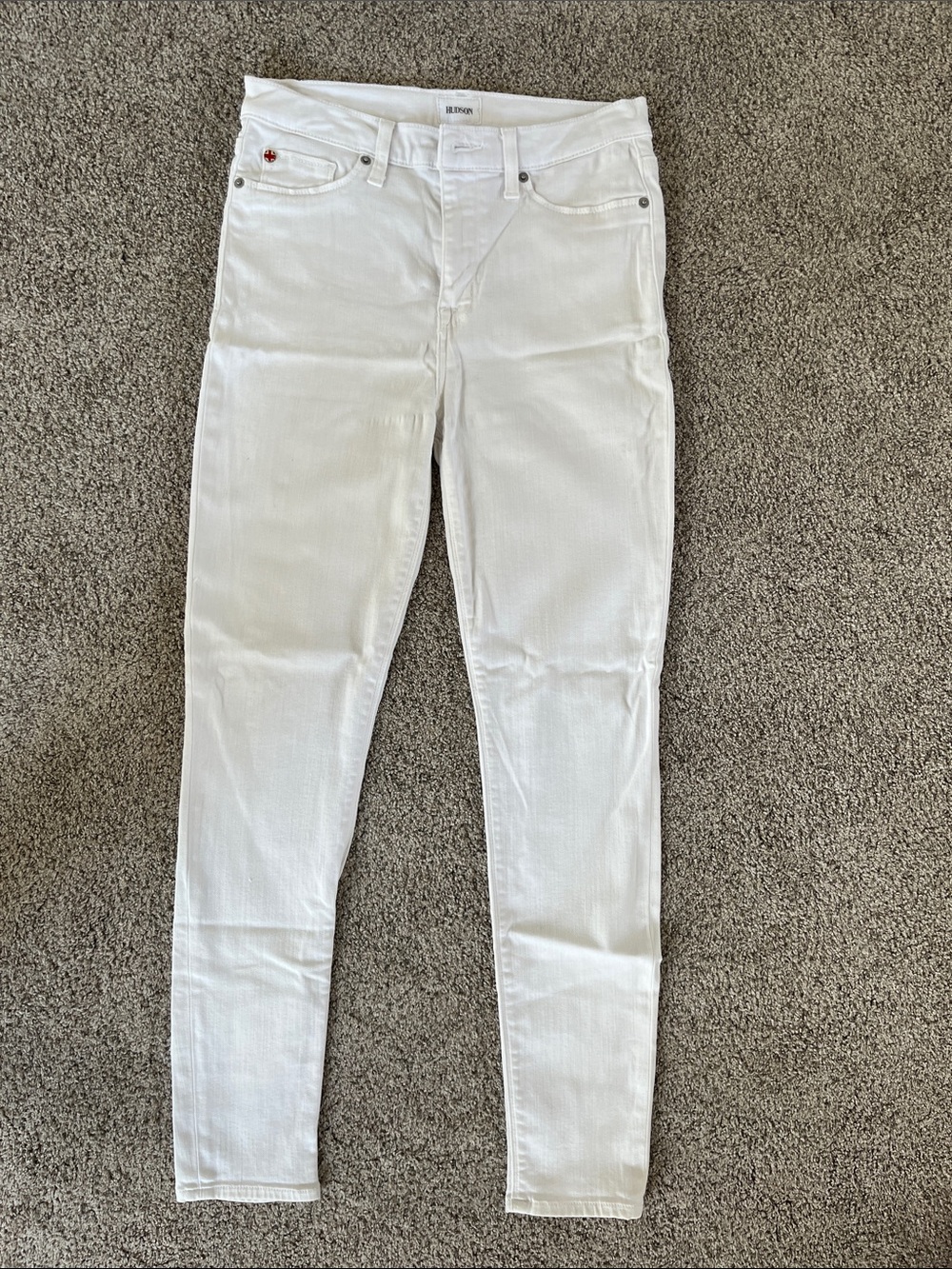 Hudson Jeans Women's White Skinny Stretch Denim